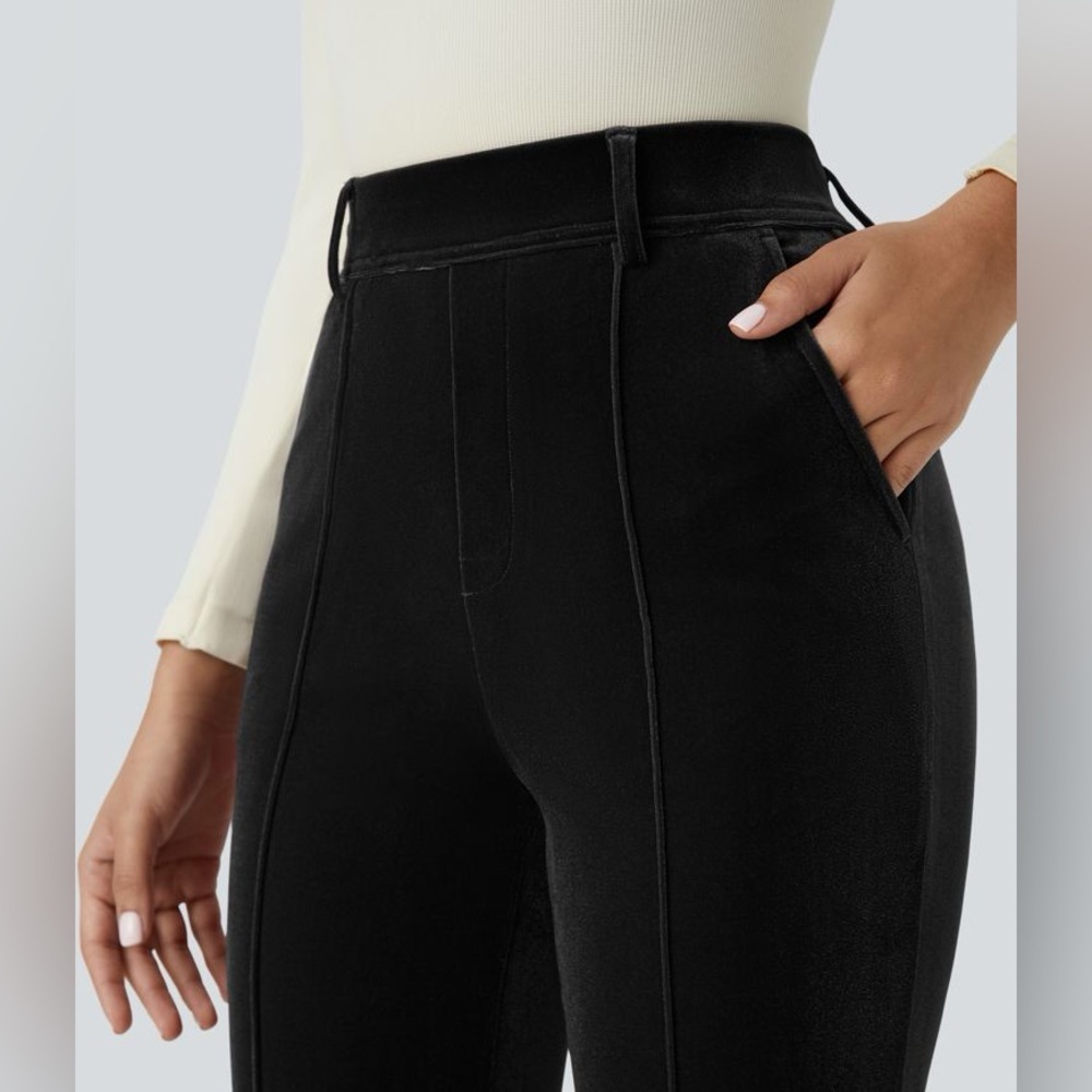 Halara NWT Flex High Waisted Pocket Velvet Work Pants XL - Picture 4 of 4